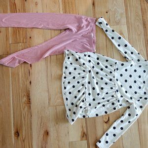 H&M polka dot dress, Comes with pink leggings